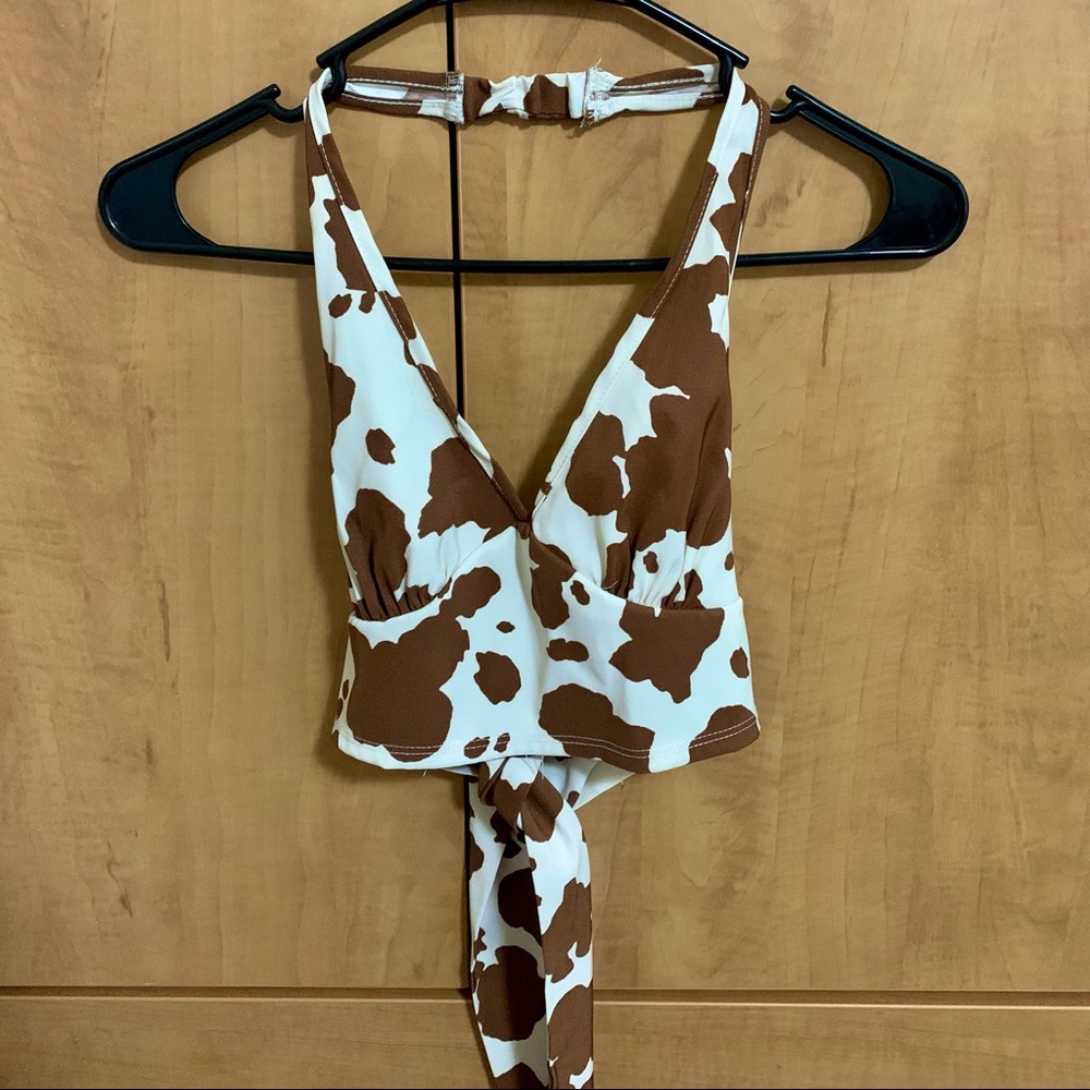 Altar’d State XS Cow Print Halter Top